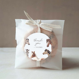 Cheval Baby shower Merci Traiter Étiquette