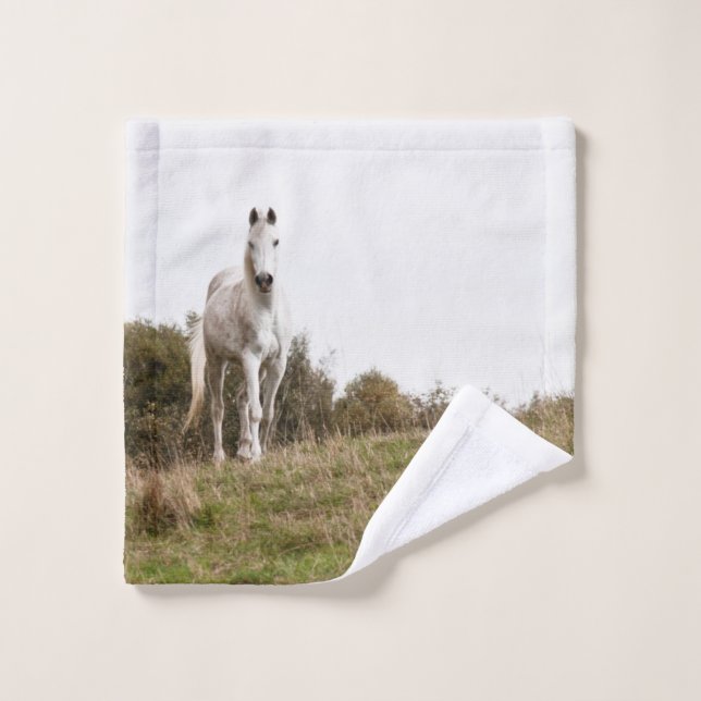 Cheval blanc (Gant de toilette)
