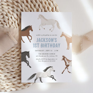 Cheval Boy Invitation Anniversaire