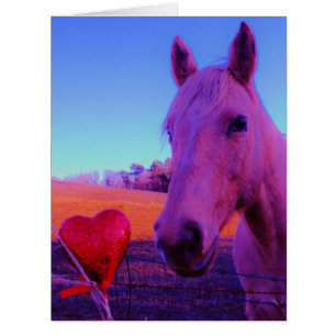 Cheval Brown et Coeur Rouge