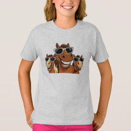 Cheval cool avec T-shirt Shades