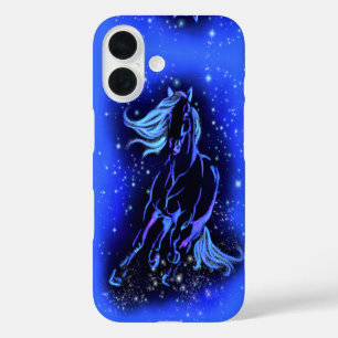 Cheval coque iphone Courir Dans La Nuit Bleue De L