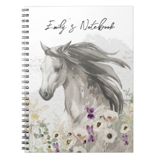 Cheval courant dans le Carnet Flower Field