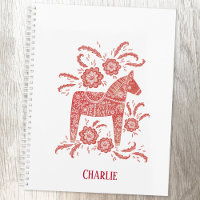 Cheval Dala Suédois Rouge Personnalisé