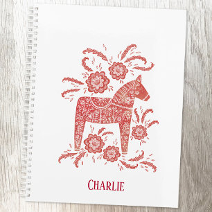 Cheval Dala Suédois Rouge Personnalisé