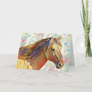 Cheval d'art sur carte Art Note Motif 2