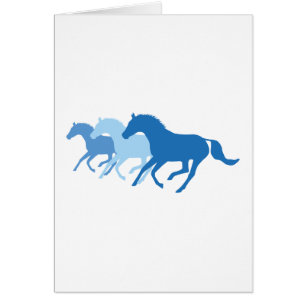 Cheval de course (bleu)