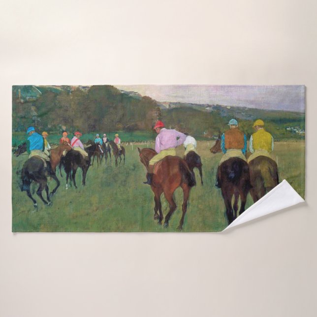 Cheval de course de Longchamp, Edgar Degas (Serviette de bain)