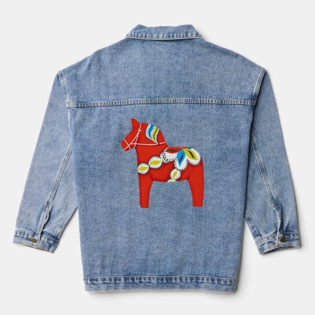 Cheval de Dala Rouge suédois | Art populaire (Verso)