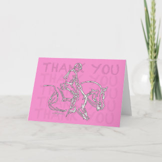 Cheval de Merci ! Carte - rose
