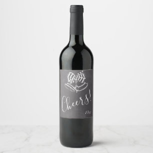 Cheval de Noël, Chalkboard Étiquette de vin person
