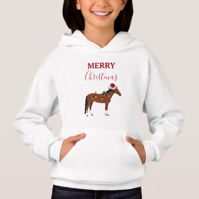 Cheval de Noël Noël Noël Chapeau Noël Lumières Noë (Devant)