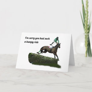 Cheval de saut Jockey obtenir la carte de bien
