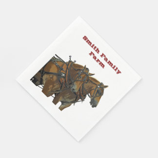 Cheval de trait belge Équipe Serviette en papier