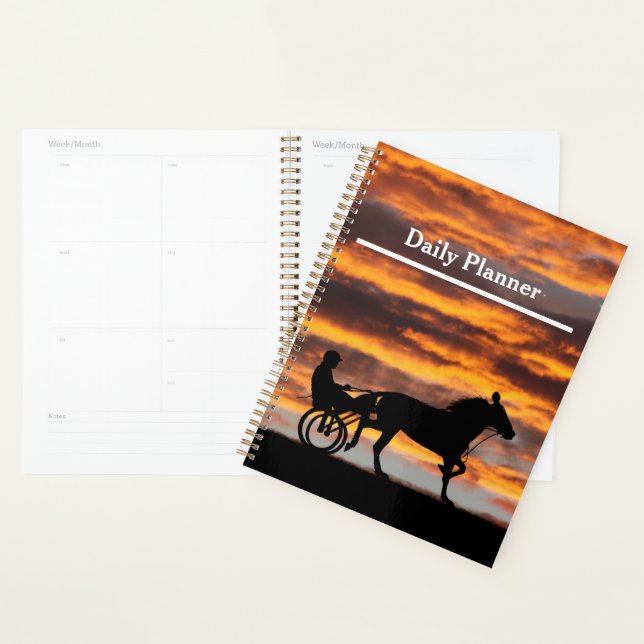 Cheval de Trot standard Planificateur quotidien (Devant avec enveloppe)