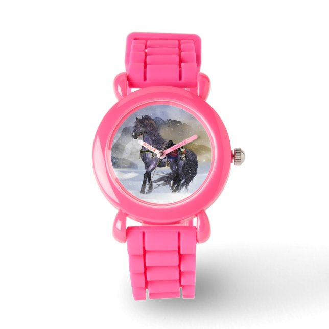Cheval d'hiver Montre de Parties scintillant pour  (Recto)