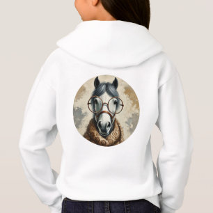 Cheval élégant avec lunettes - Art Vintage amusant