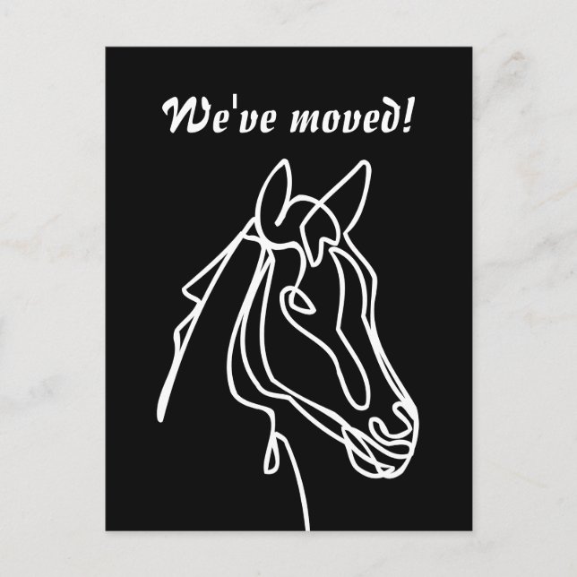 Cheval équestre mobile cartes postales pour nouvel (Devant)