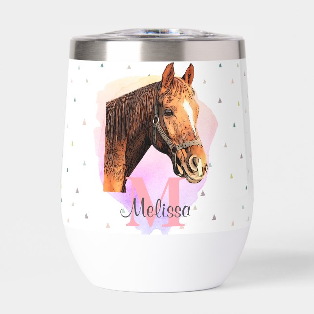 Cheval Equestrié animal Monogramme Motif (Avant)