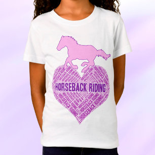 Cheval équitation Coeur avec T-shirt Pony sauvage