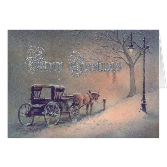 CHEVAL et BOGUET d'HIVER par SHARON SHARPE (Devant horizontal)