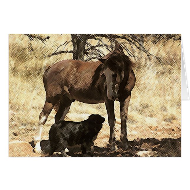 Cheval et chien (Devant horizontal)