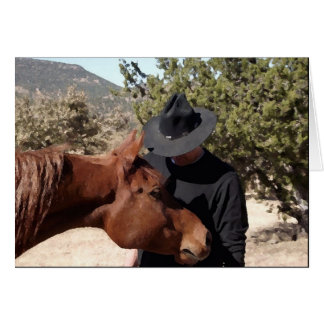 Cheval et cow-boy "Pals"