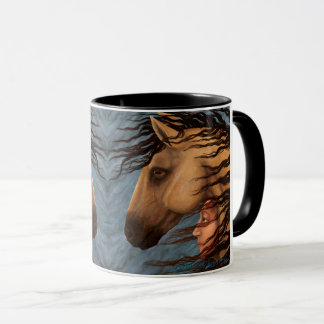 Cheval et femme Mug