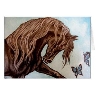 Cheval et papillons Arabes