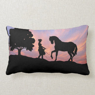 Cheval et premier coussin de silhouette