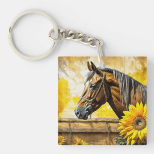 Cheval et Tournesol Belle IA Art Personnalisé