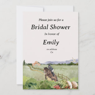 Cheval fille renard chasse nuptiale invitation dou