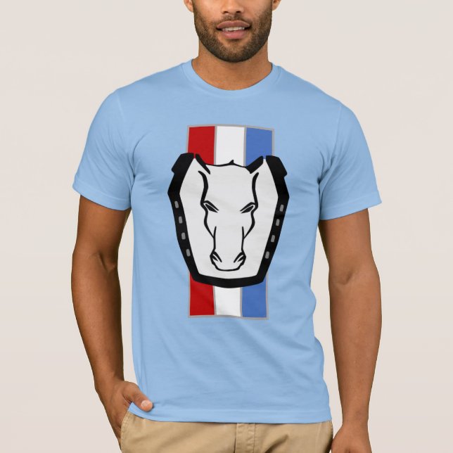 Cheval foncé - T-shirt inspiré Mustang (Devant)