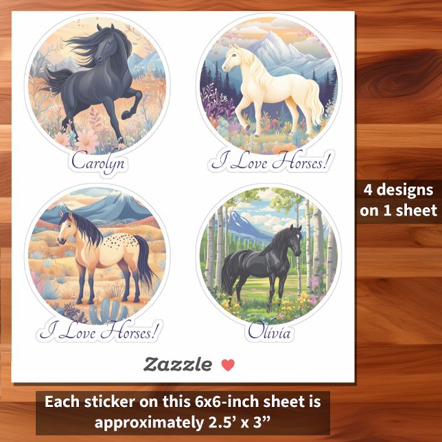 Cheval Girls Nom personnalisé Slogan Vinyl Sticker (Horse Girls Personalized Name Slogan Vinyl Sticker)