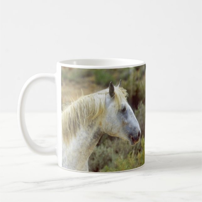Cheval Gray Wild, Ressorts Rock, Mug de café Wyomi (Gauche)