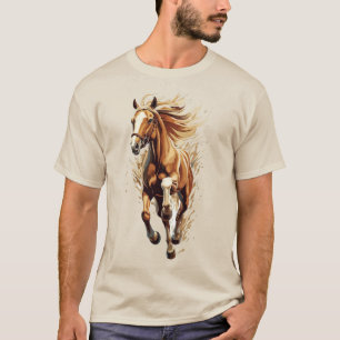 cheval hommes t-shirt animaux illustration chevaux