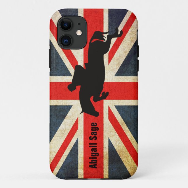 Cheval Jumper Union Jack coque iphone Drapeau (Dos)