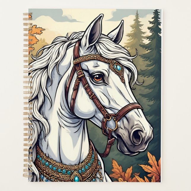 Cheval Majestueux Orné De Bijoux En Or (Devant)