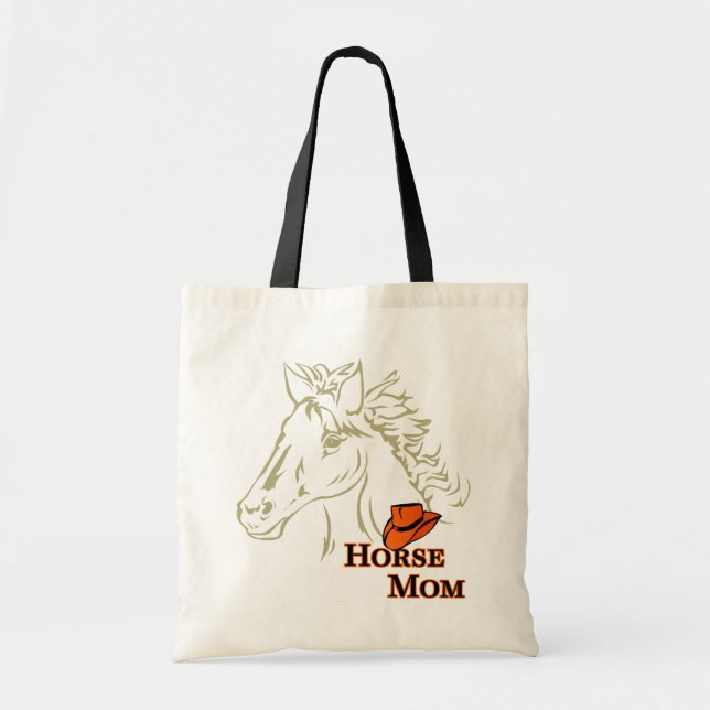 Cheval Maman Avec Sac fourre-tout Casquette (Devant)