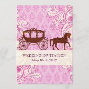 Cheval mariage et transport - invitation de mariag