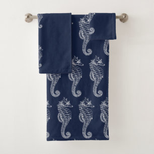 Cheval marin bleu et blanc