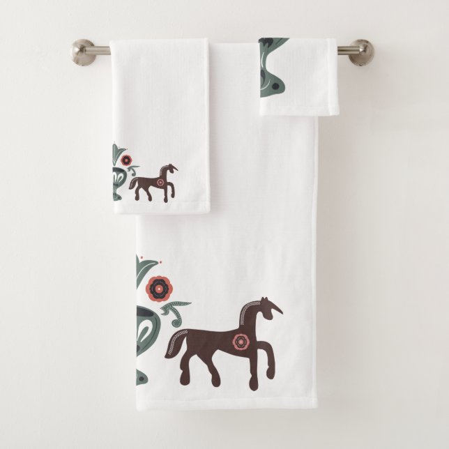 Cheval Motif scandinave (En situation)
