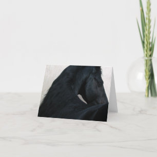 Cheval noir - carte de note frisonne