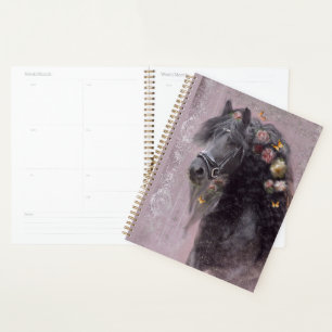 Cheval Noir Cheval Friesen - Calendrier, Planifica