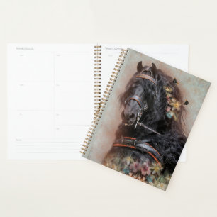 Cheval Noir Cheval Friesen - Calendrier, Planifica