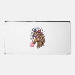 Cheval Patriotique Bubble Gum Vintage Vector T-Shi