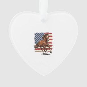 Cheval Patriotique Vintage Création Vectorielle We
