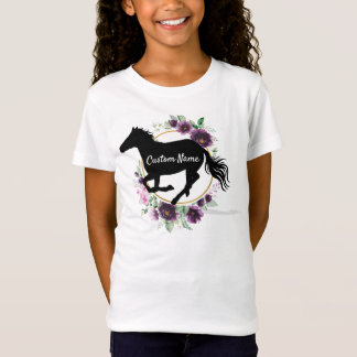 Cheval personnalisé Nom silhuette tshirt