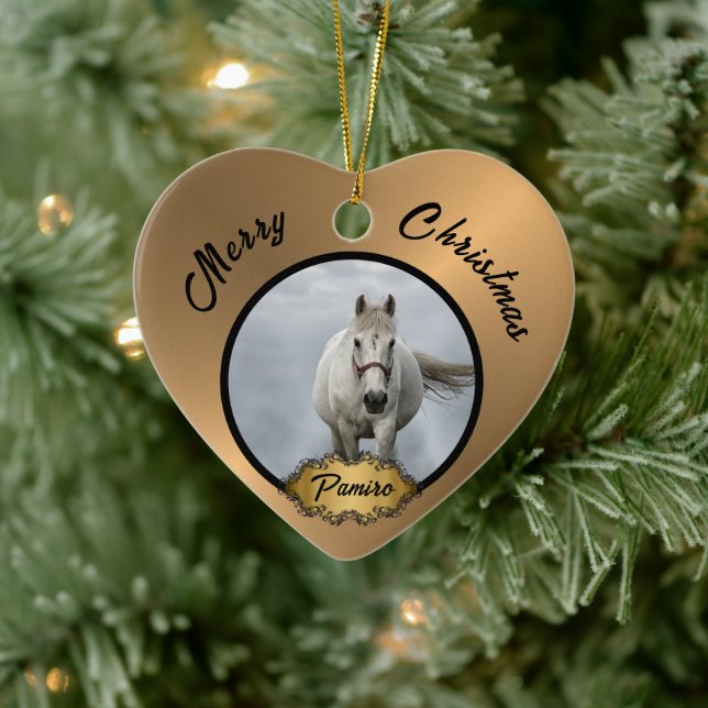 Cheval personnalisé Ornement animal de compagnie N (Arbre)