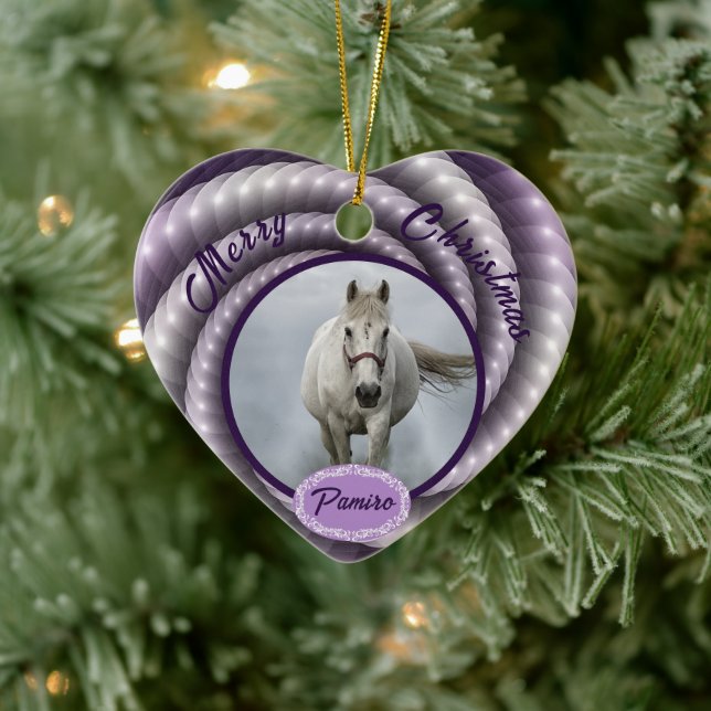 Cheval personnalisé Ornement animal de compagnie N (Arbre)